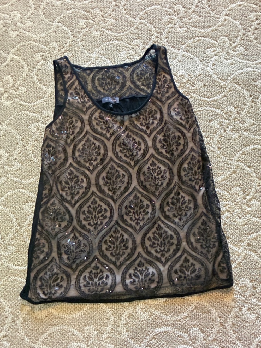 The Limited Black Sequined Tank Top